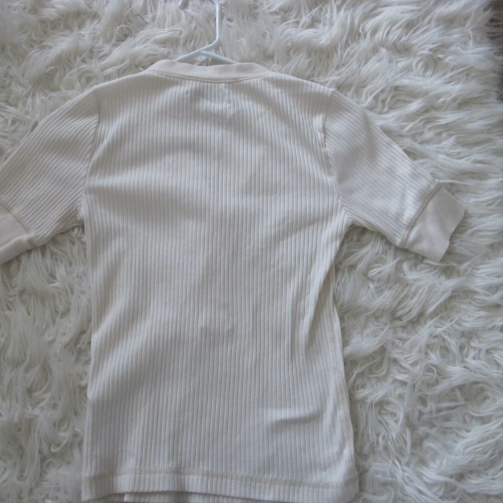 Abercrombie & Fitch Women's Short Sleeve chic staple Shirt top Size S Cream EUC - Picture 8 of 8